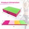 2 Inch Thick Folding Exercise Mat 120 x 48 Gym Mat EPE Foam Padding PU Leather Surface with Carry Handles Hook Loop Connection for Training Use